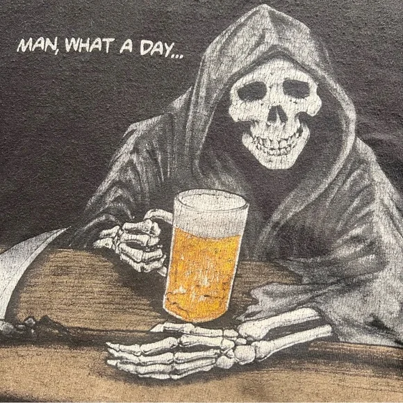 Vintage Grim Reaper Graphic Tee - Picture 2 of 7